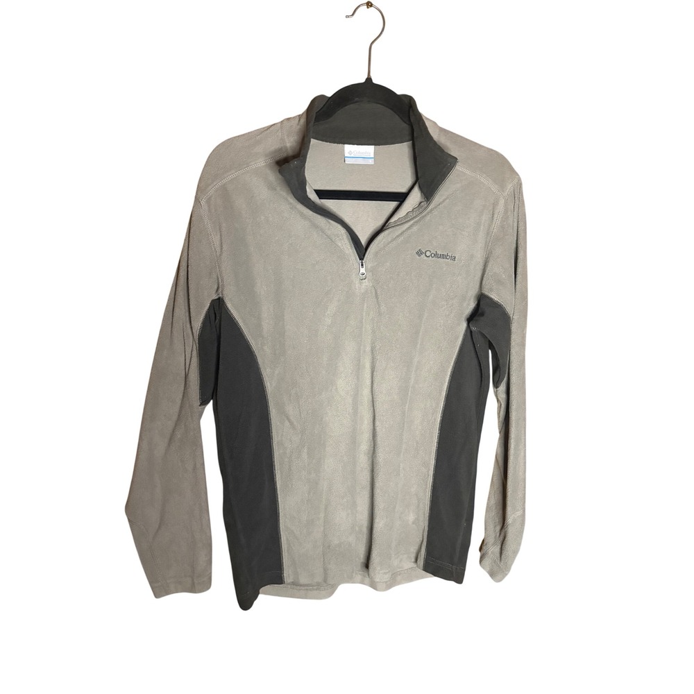 Columbia Mens Grey Quarter Zip Fleece Pullover Jacket XM6279 Size S
